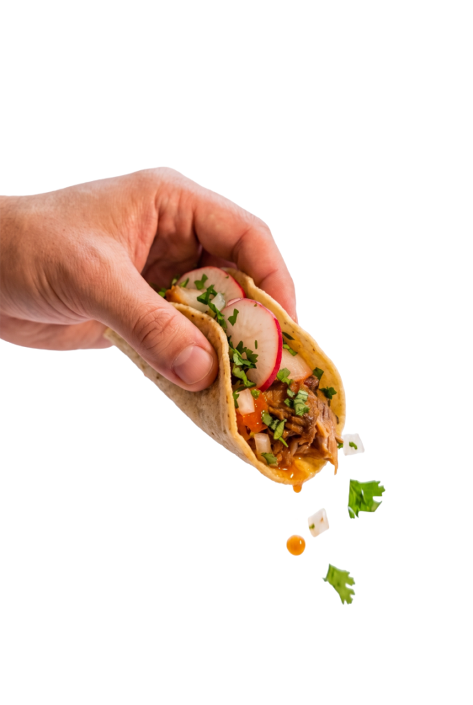 Taco de Pico de Galo , mexicano santiago de compostela